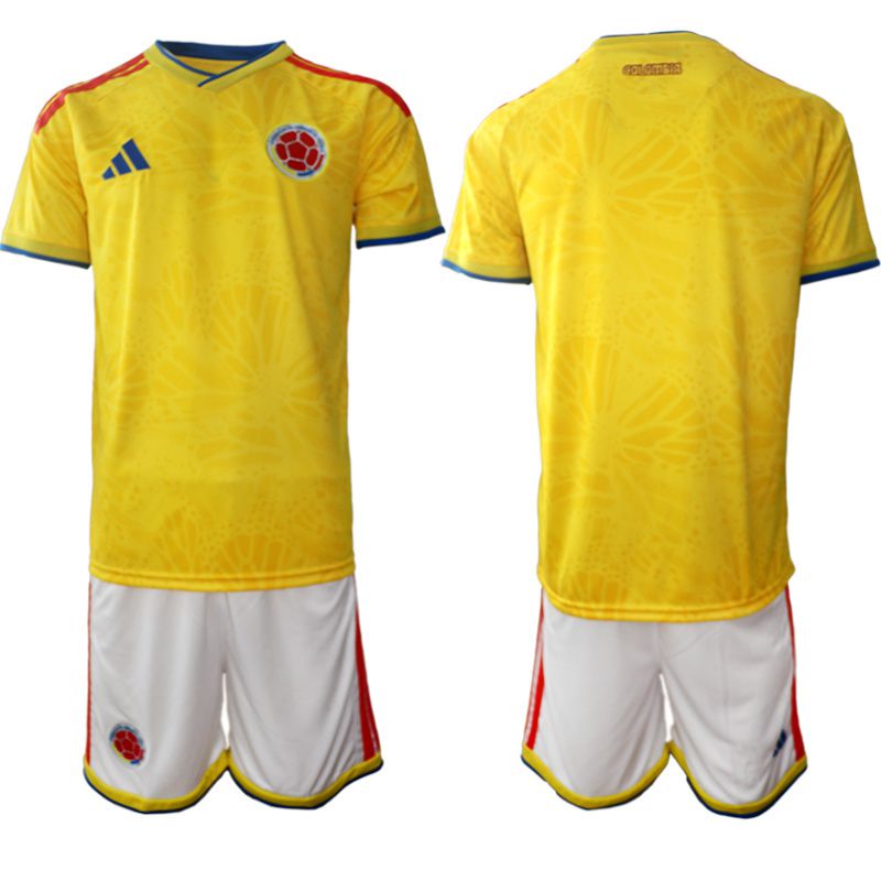 Men 2026 World Cup National Team Colombia home yellow blank Soccer Jersey 01